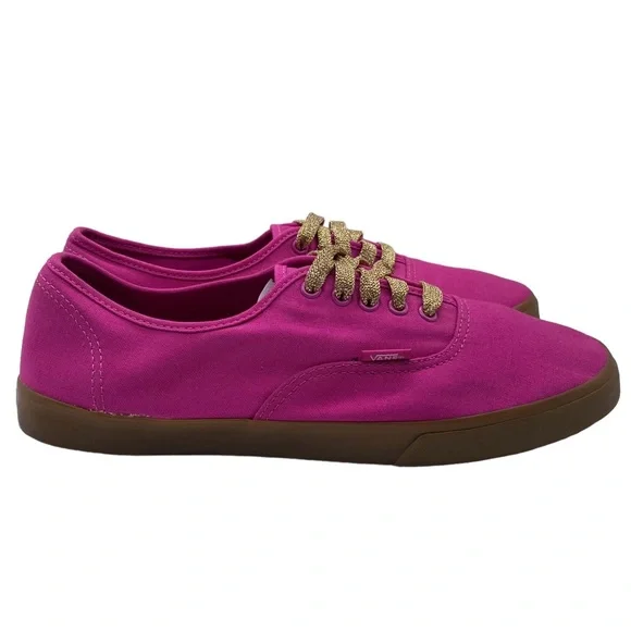 Vans Sneakers Lo Pro Pink Gold Glitter Canvas Casual Skate Colorful Size 10 - Picture 2 of 9